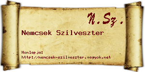Nemcsek Szilveszter névjegykártya