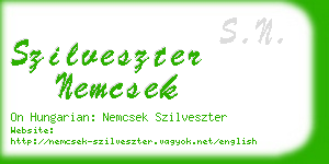 szilveszter nemcsek business card